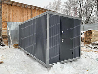 Блок-контейнер Металлический БК-24 Вагонка 6х2.4 RAL 7024 (АРЕНДА 1МЕС)